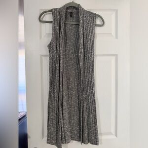 Gray Sleeveless Women's Cardigan